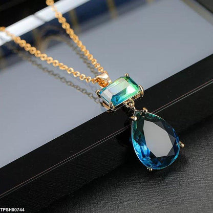 TPSH00744 YLE Square/Tear Drop Pendant Set - TPSH