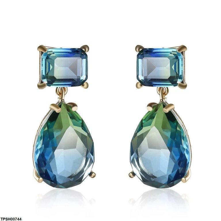 TPSH00744 YLE Square/Tear Drop Pendant Set - TPSH