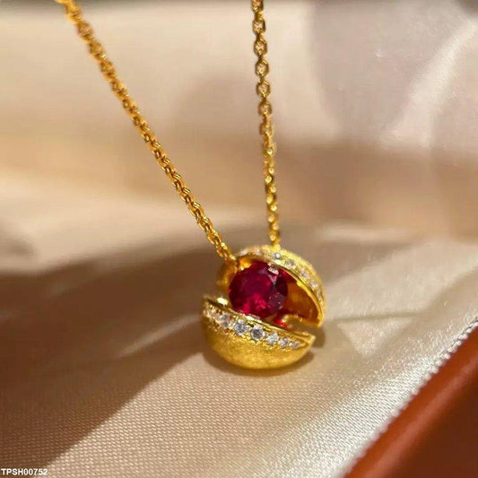 TPSH00752 GWH Shell Shape ZIRCON Pendant - TPSH