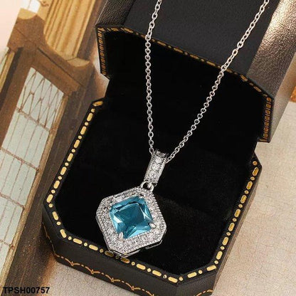 TPSH00757 KYC Square Drop  Pendant With Chain - TPSH
