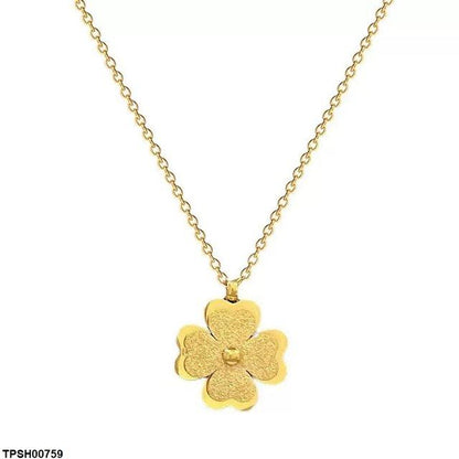 TPSH00759 DGF Stainless Steel Double Flower Pendent - TPSH