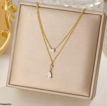 TPSH00761 DGF Stainless Steel Round Tear Drop Pendent - TPSH