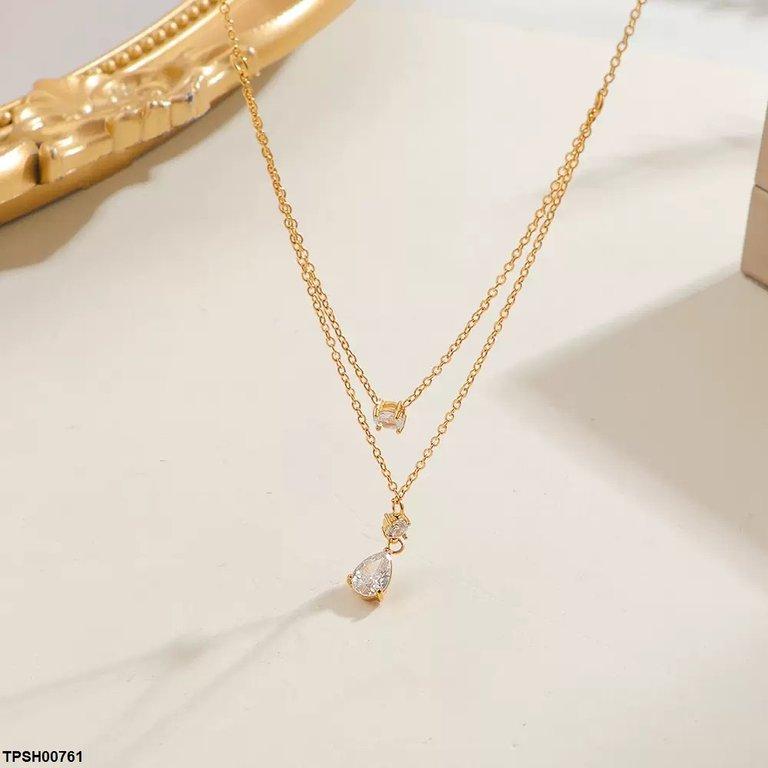 TPSH00761 DGF Stainless Steel Round Tear Drop Pendent - TPSH