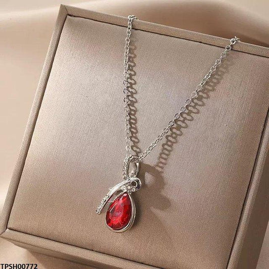 TPSH00772 JMN Tear Drop Pendant With Chain - TPSH