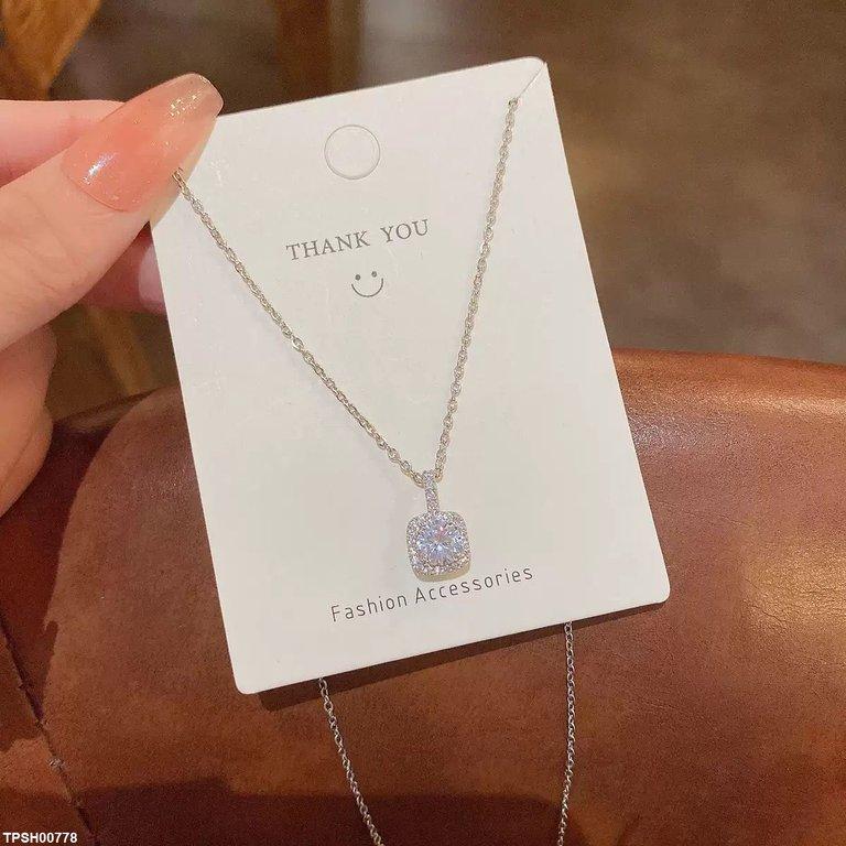TPSH00778 HJF Round/Square Pendant With Chain - TPSH