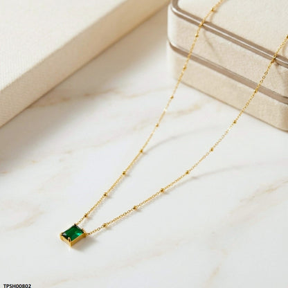 TPSH00802 MSJ Stainless Steel Rectangle Drop Pendant - TPSH