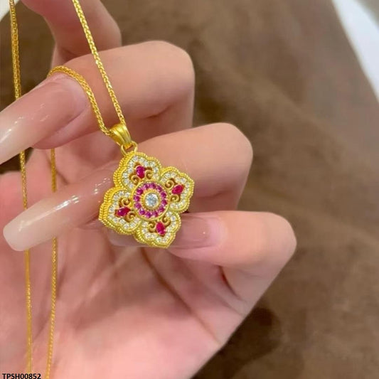 TPSH00852 KRL Flower ZIRCON Stone Pendant - TPSH