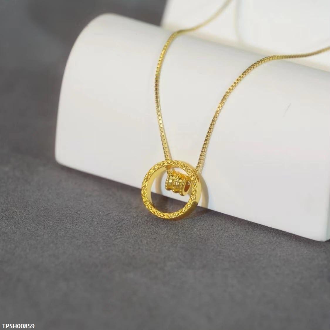 TPSH00859 DGF Stainless Steel Circular Round Drop Pendant - TPSH