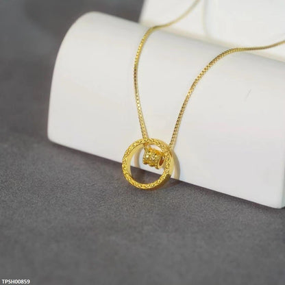TPSH00859 DGF Stainless Steel Circular Round Drop Pendant - TPSH