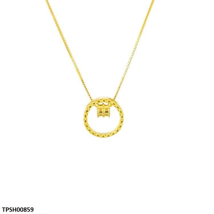 TPSH00859 DGF Stainless Steel Circular Round Drop Pendant - TPSH