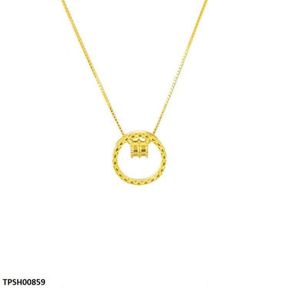 TPSH00859 DGF Stainless Steel Circular Round Drop Pendant - TPSH