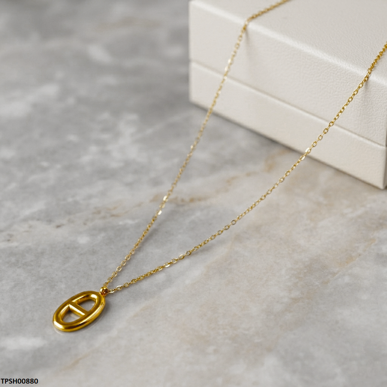 TPSH00880 MSJ Oval Pendant With Chain - TPSH