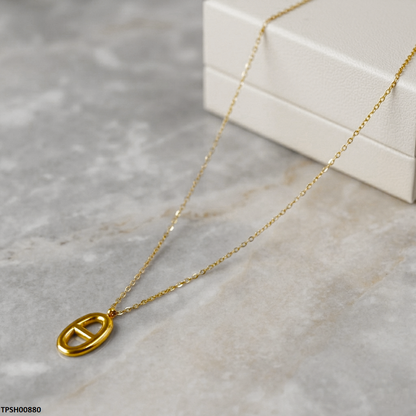 TPSH00880 MSJ Oval Pendant With Chain - TPSH