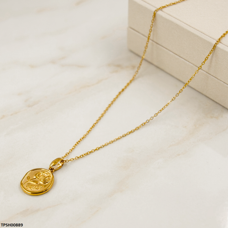 TPSH00889 MSJ Stainless Steel Flower Pendant - TPSH