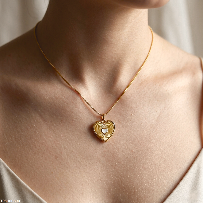 TPSH00890 MSJ Stainless Steel Heart Pendant - TPSH