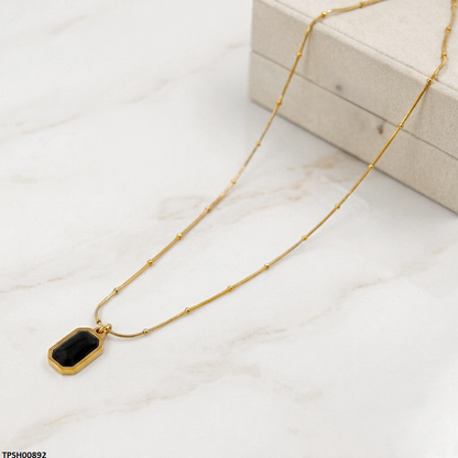 TPSH00892 MSJ Stainless Steel Rectangle Pendant - TPSH