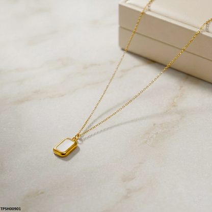 TPSH00901 MSJ Stainless Steel Rectangle Pendant - TPSH