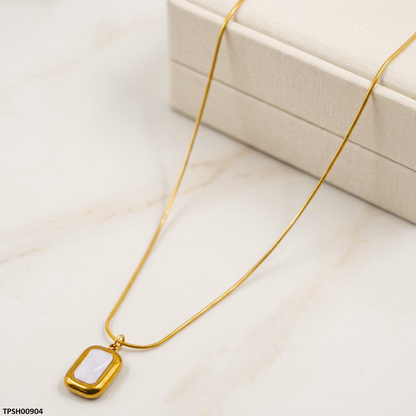 TPSH00904  MSJ Stainless Steel Rectangle Pendant - TPSH