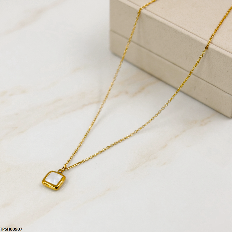 TPSH00907 MSJ Stainless Steel Square Pendant - TPSH