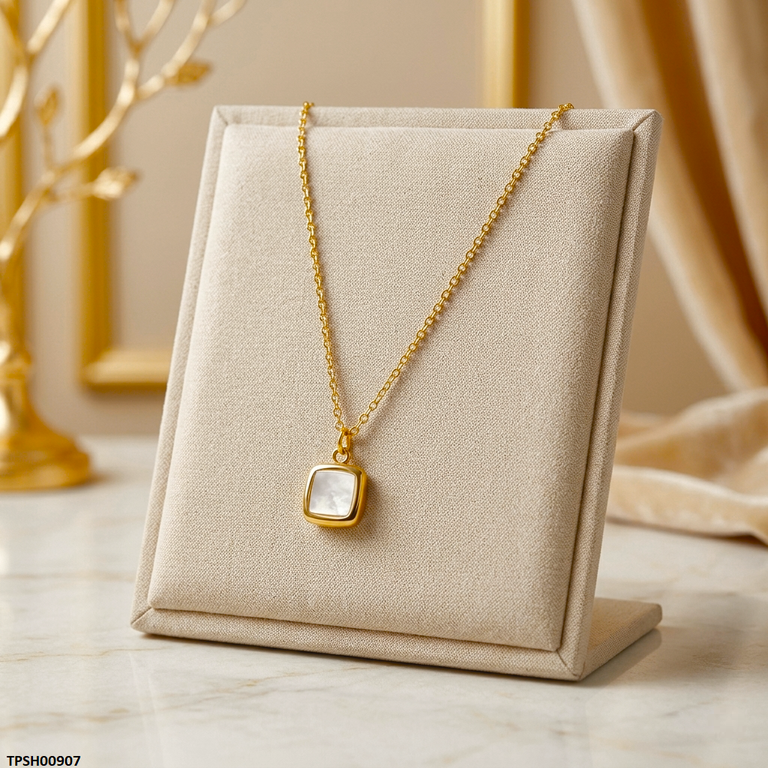 TPSH00907 MSJ Stainless Steel Square Pendant - TPSH