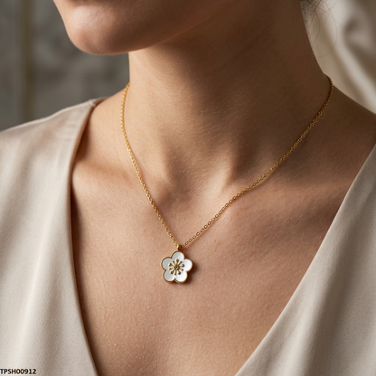 TPSH00912 MSJ Stainless Steel Flower Pendant - TPSH