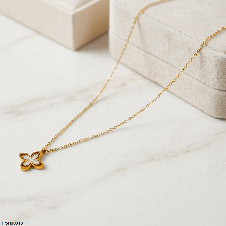 TPSH00913  MSJ Stainless Steel Flower Pendant - TPSH