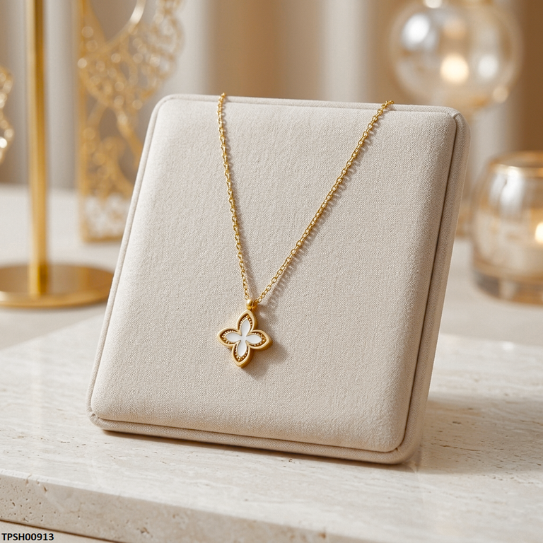 TPSH00913  MSJ Stainless Steel Flower Pendant - TPSH