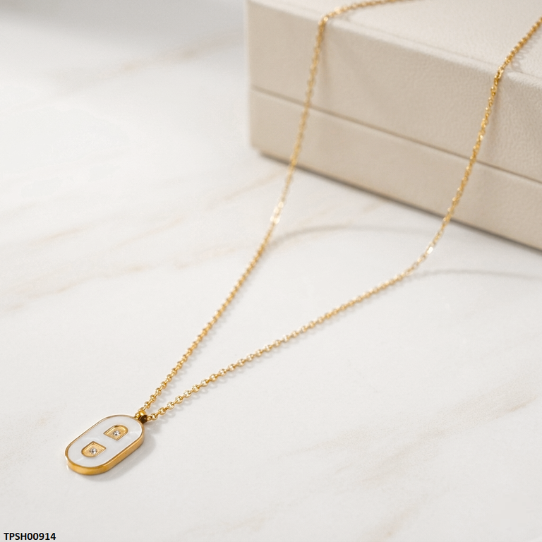 TPSH00914 MSJ Stainless Steel Double D Pendant - TPSH