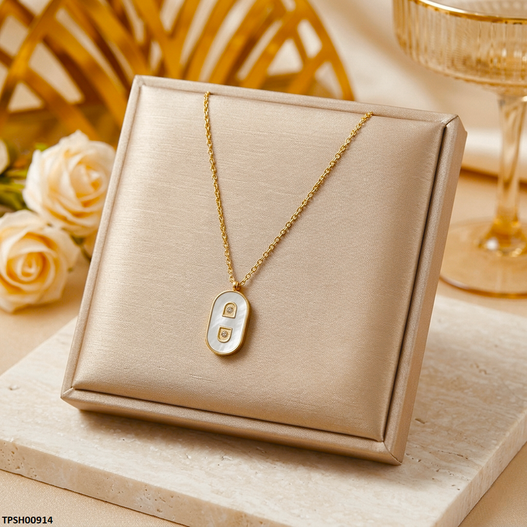 TPSH00914 MSJ Stainless Steel Double D Pendant - TPSH