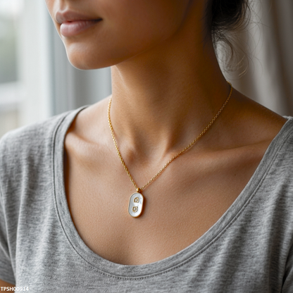 TPSH00914 MSJ Stainless Steel Double D Pendant - TPSH