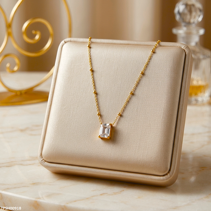 TPSH00918 MSJ Stainless Steel Rectangle Drop Pendant - TPSH