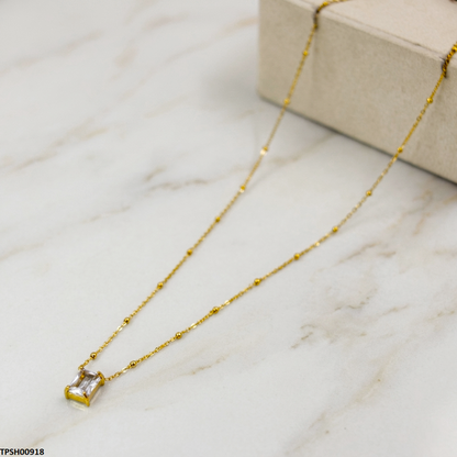 TPSH00918 MSJ Stainless Steel Rectangle Drop Pendant - TPSH
