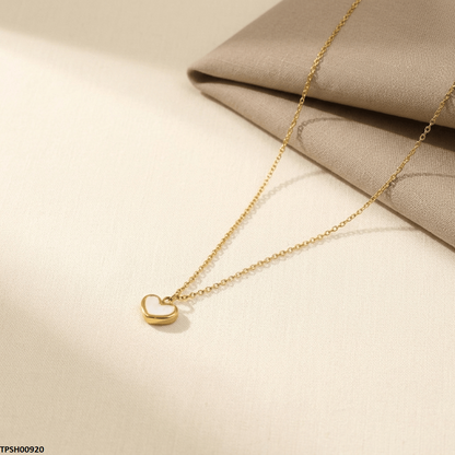 TPSH00920  MSJ Stainless Steel Heart Drop Pendant - TPSH