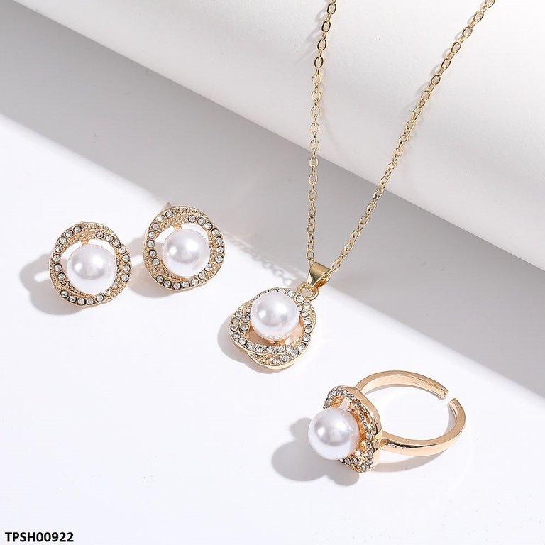TPSH00922 LSH Round Pearl Pendent Set - TPSH