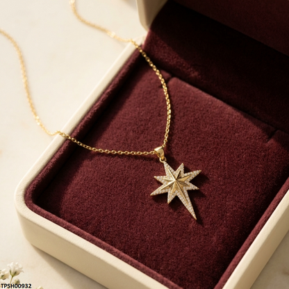 TPSH00932 BHS Star Stainless Steel Zircon Stone Pendant - TPSH