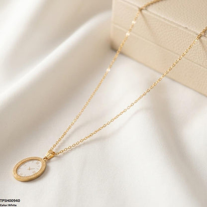TPSH00940 BHS Oval Watch Design Stainless Steel Pendant - TPSH