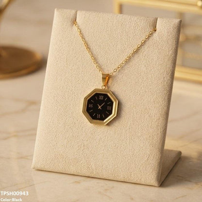 TPSH00943 BHS Octagon Watch Design Stainless Steel Pendant - TPSH