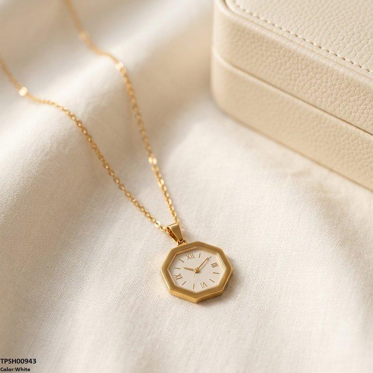 TPSH00943 BHS Octagon Watch Design Stainless Steel Pendant - TPSH