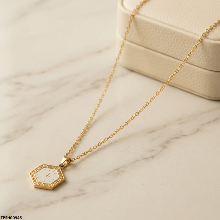 TPSH00945 BHS Octagon Watch Design Stainless Steel Pendant - TPSH