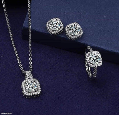 TPSH00956 LSH Square Stone Pendant Set - TPSH
