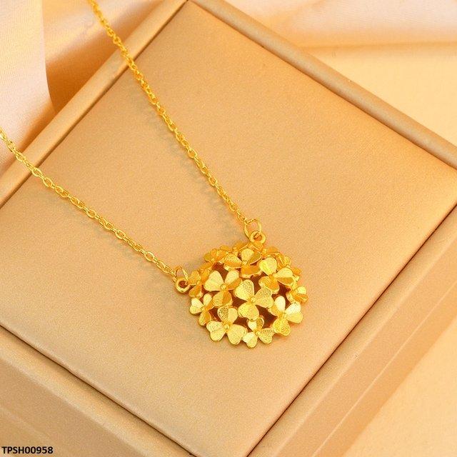 TPSH00958 ZFQ Flower Pendant With Chain - TPSH