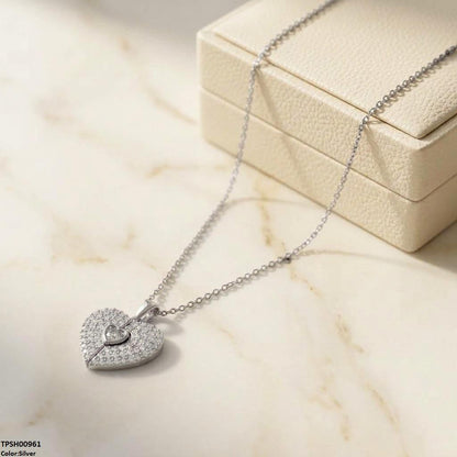 TPSH00961 TNR Stainless Steel Zicon Heart Pendant - TPSH