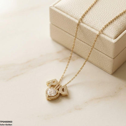 TPSH00963 TNR Stainless Steel Zircon Heart Pendant - TPSH