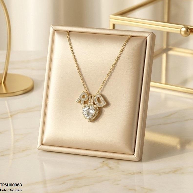 TPSH00963 TNR Stainless Steel Zircon Heart Pendant - TPSH