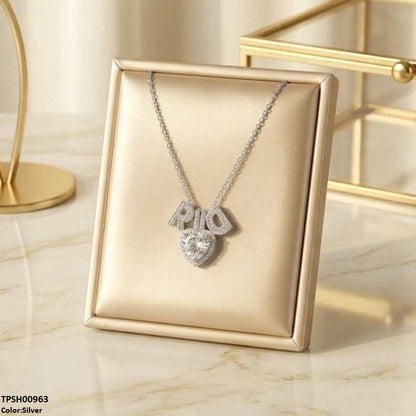 TPSH00963 TNR Stainless Steel Zircon Heart Pendant - TPSH