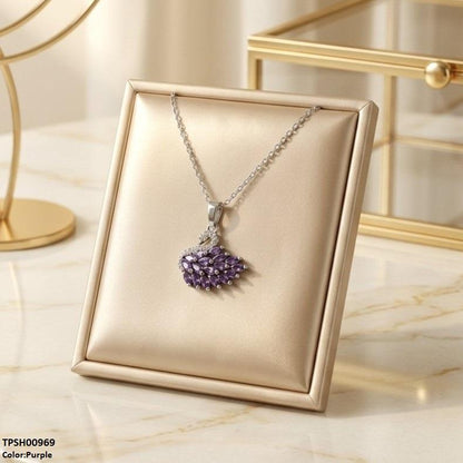 TPSH00969 TNR Stainless Steel Zircon Duck Pendant - TPSH
