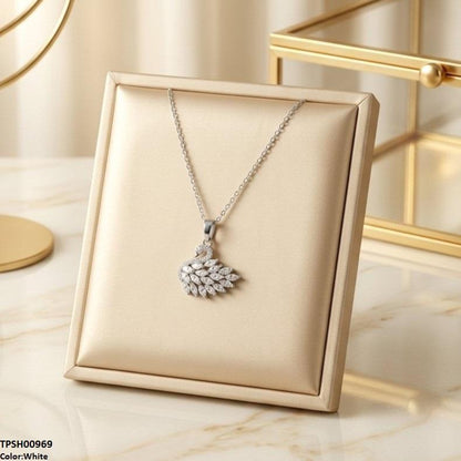 TPSH00969 TNR Stainless Steel Zircon Duck Pendant - TPSH