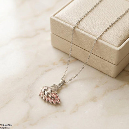 TPSH01009 TNR Stainless Steel Zircon Duck Pendant - TPSH
