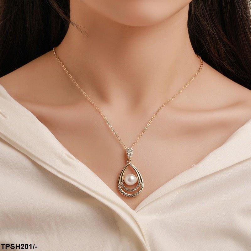 TPSH201 LHY Pear Pearl Pendent Set