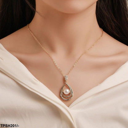 TPSH201 LHY Pear Pearl Pendent Set